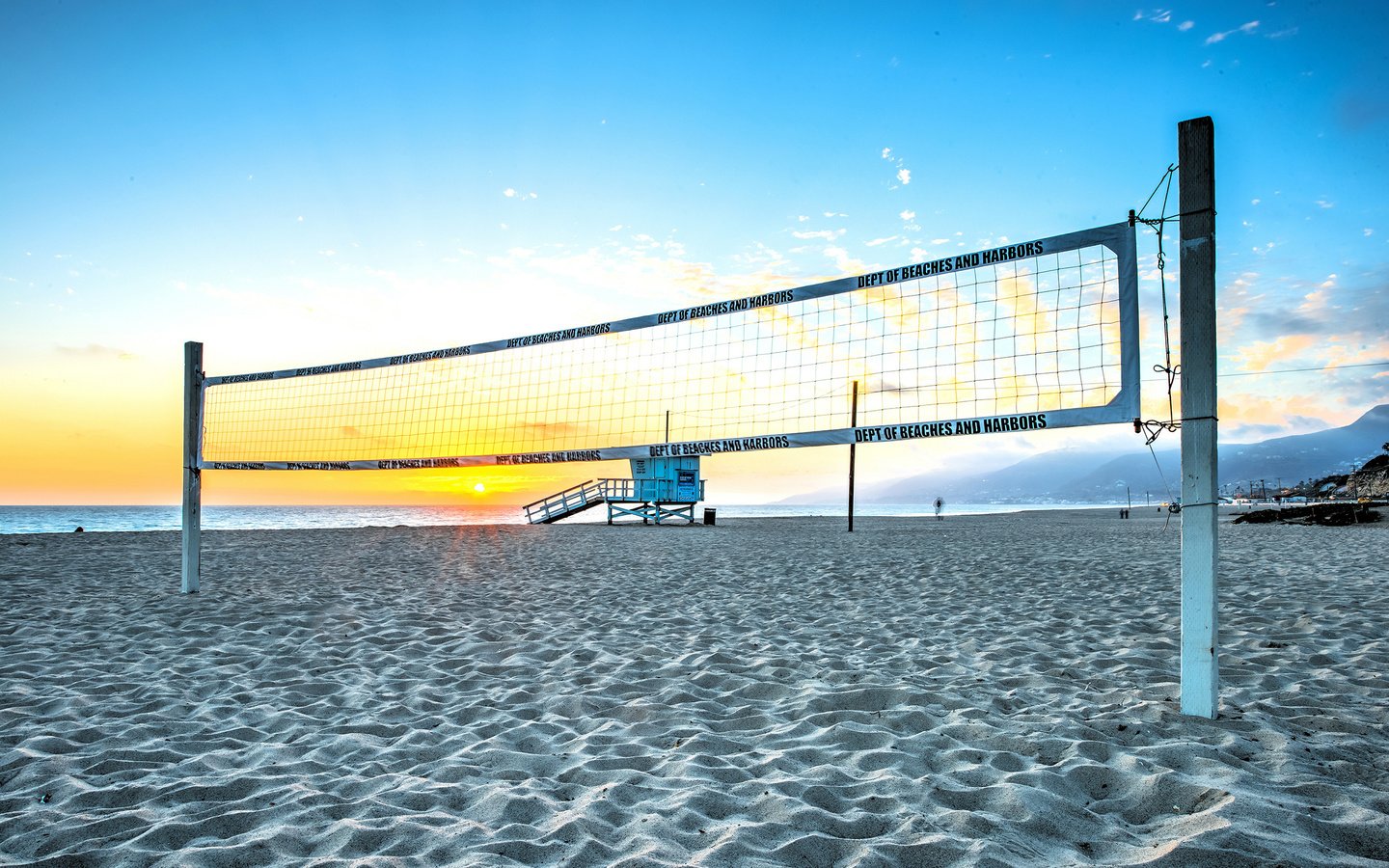 Обои пляж, сетка, волейбол, beach, mesh, volleyball разрешение 2560x1600 Загрузить