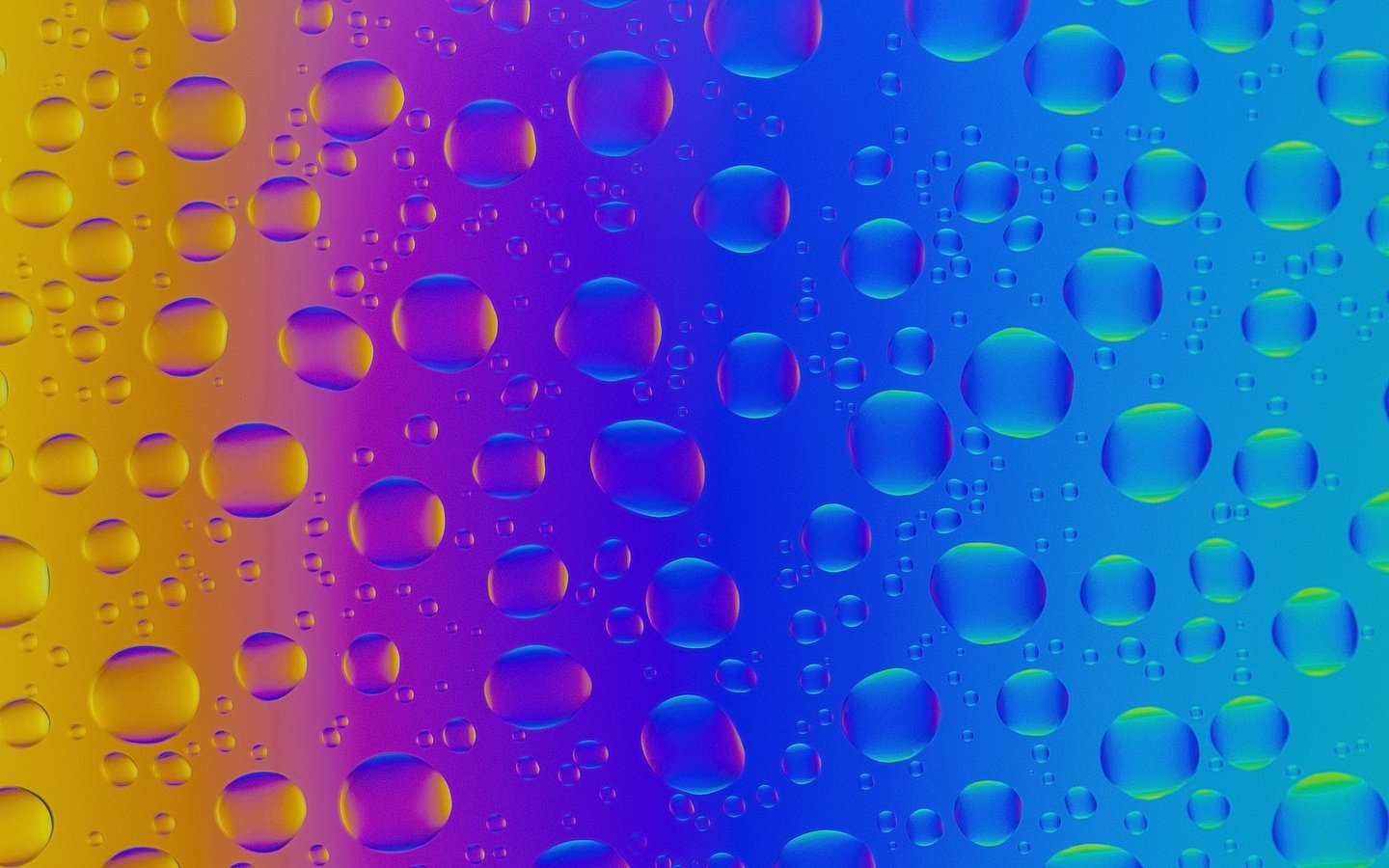 Обои свет, капли, цвет, радуга, стекло, пузырьки, light, drops, color, rainbow, glass, bubbles разрешение 1920x1200 Загрузить