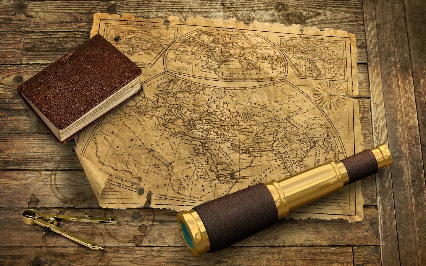 Обои море, винтаж, карта, подзорная труба, блокнот, sea, vintage, map, spyglass, notepad разрешение 4104x2932 Загрузить