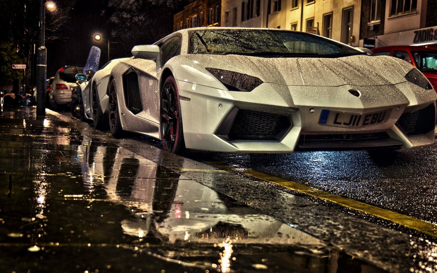 Обои дождь, ламборгини, суперкар, ламборджини авентадор, rain, lamborghini, supercar, lamborghini aventador разрешение 1920x1080 Загрузить