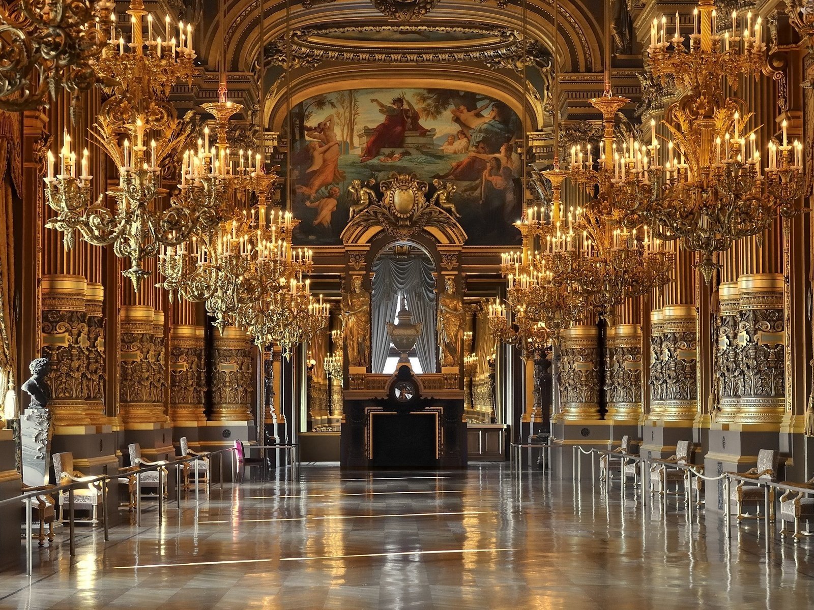 Обои париж, золото, дворец гарнье, опера гарнье, paris, gold, palais garnier, opera garnier разрешение 2048x1366 Загрузить