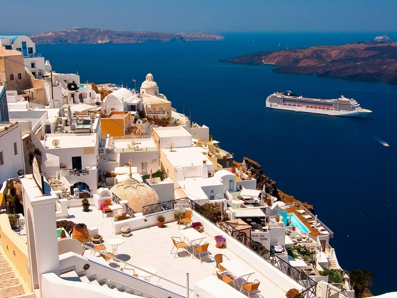 Обои греция, санторини, oia, ия, эгейское море, санторин, greece, santorini, ia, the aegean sea разрешение 1920x1200 Загрузить