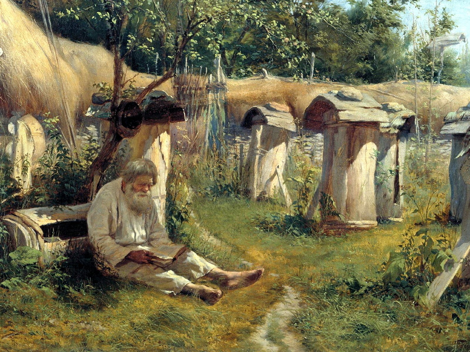 Обои настроение, картина, пасечник, mood, picture, beekeeper разрешение 1920x1200 Загрузить