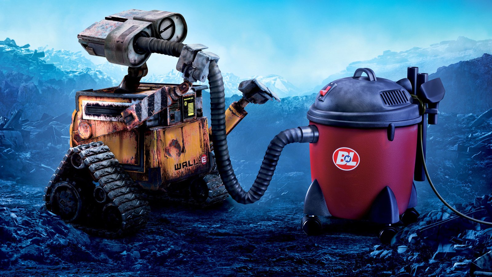 Обои робот, валл-и, пылесос, robot, wall-e, vacuum cleaner разрешение 1920x1080 Загрузить