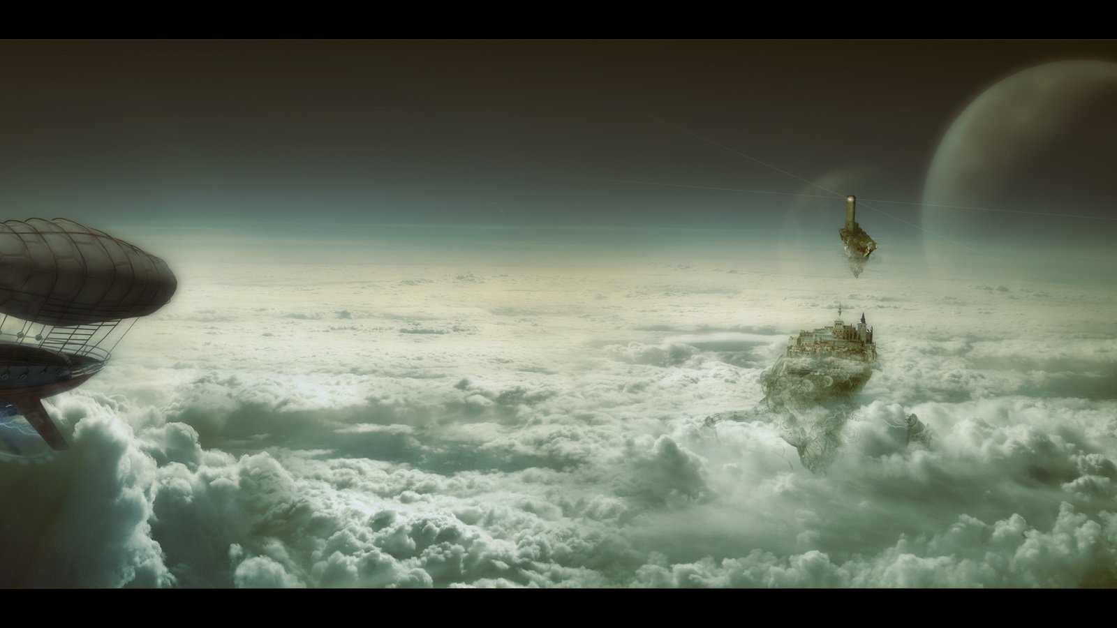Обои облака, маяк, мир, clouds, lighthouse, the world разрешение 3200x1200 Загрузить