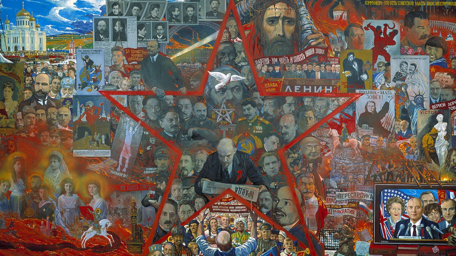 Обои илья глазунов, великий эксперимент, 1990г, ilya glazunov, the great experiment, 1990 разрешение 2094x1024 Загрузить