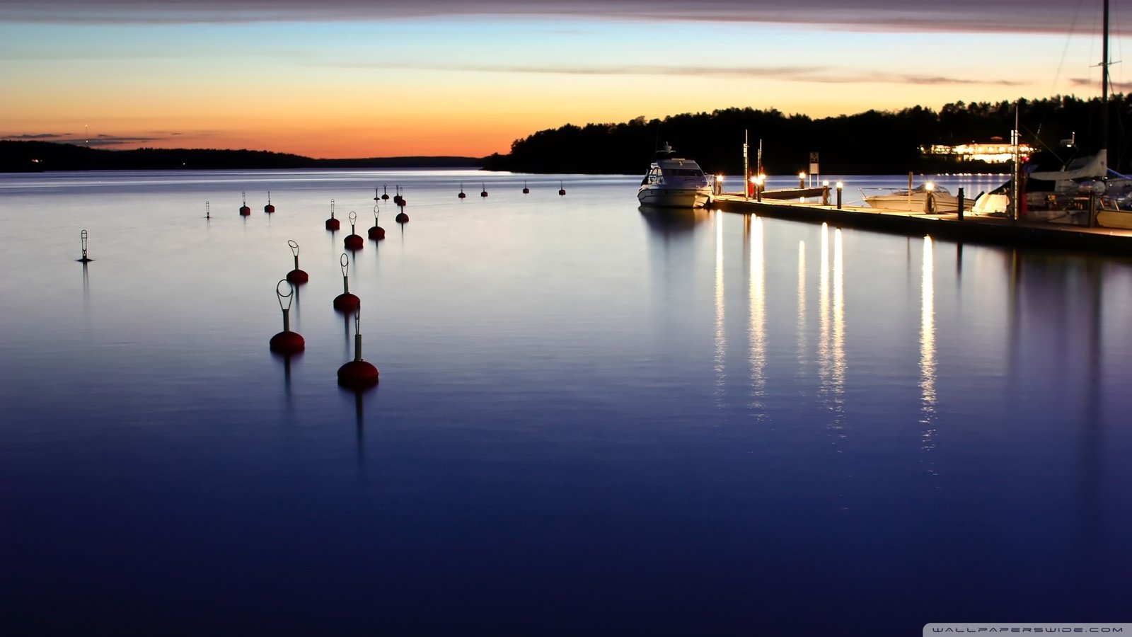 Обои вечер, море, яхта, пристань, катер, the evening, sea, yacht, marina, boat разрешение 1920x1080 Загрузить