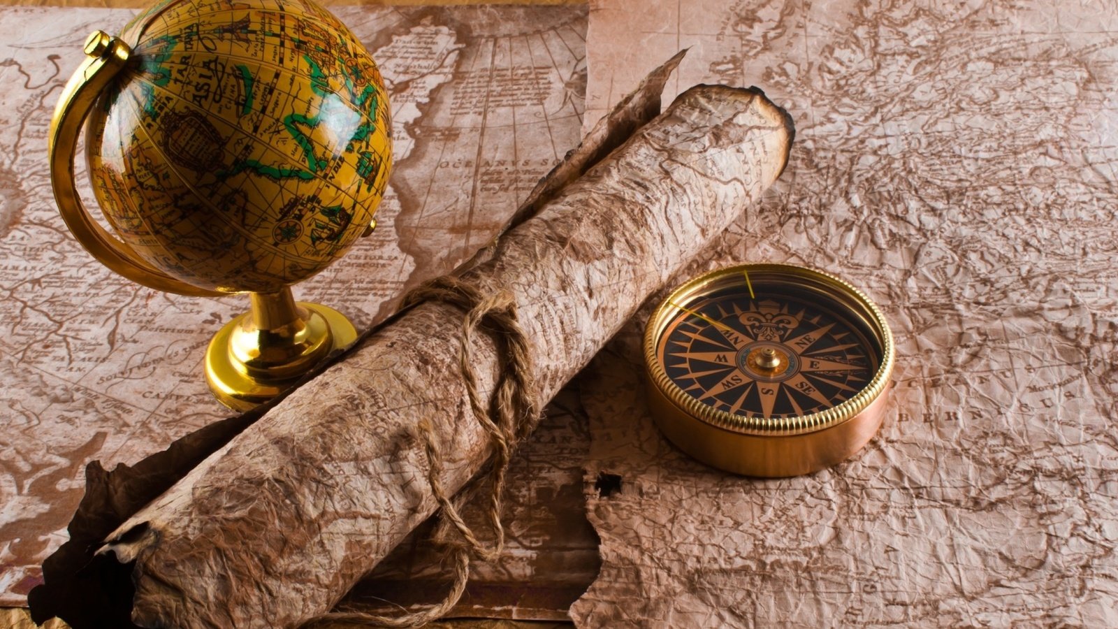 Обои карты, стол, путешествия, глобус, компас, card, table, travel, globe, compass разрешение 1920x1200 Загрузить