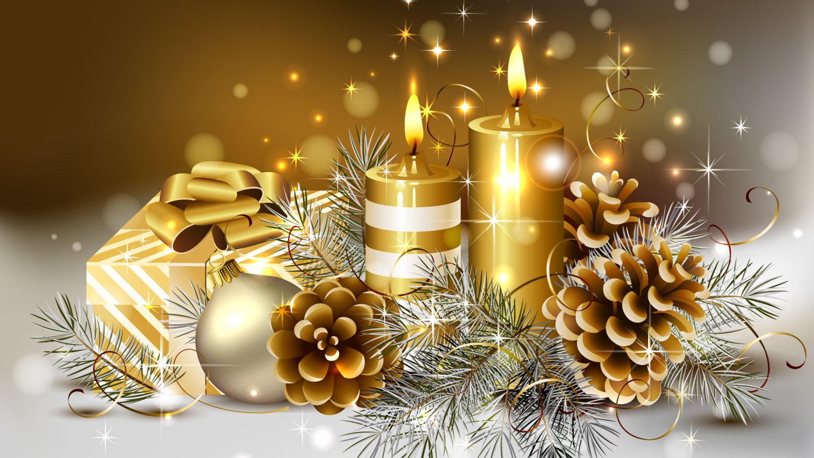 Обои свечи, новый год, зима, праздник, шишки, candles, new year, winter, holiday, bumps разрешение 2800x1949 Загрузить