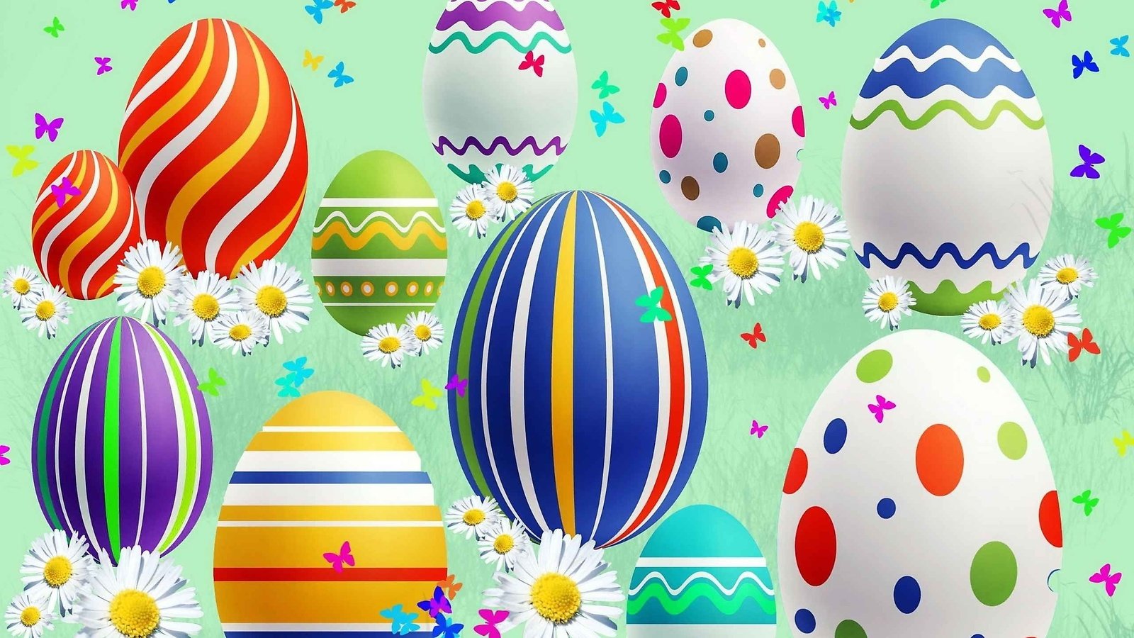 Обои раскрашенные пасхальные яйца, painted easter eggs разрешение 2560x1440 Загрузить