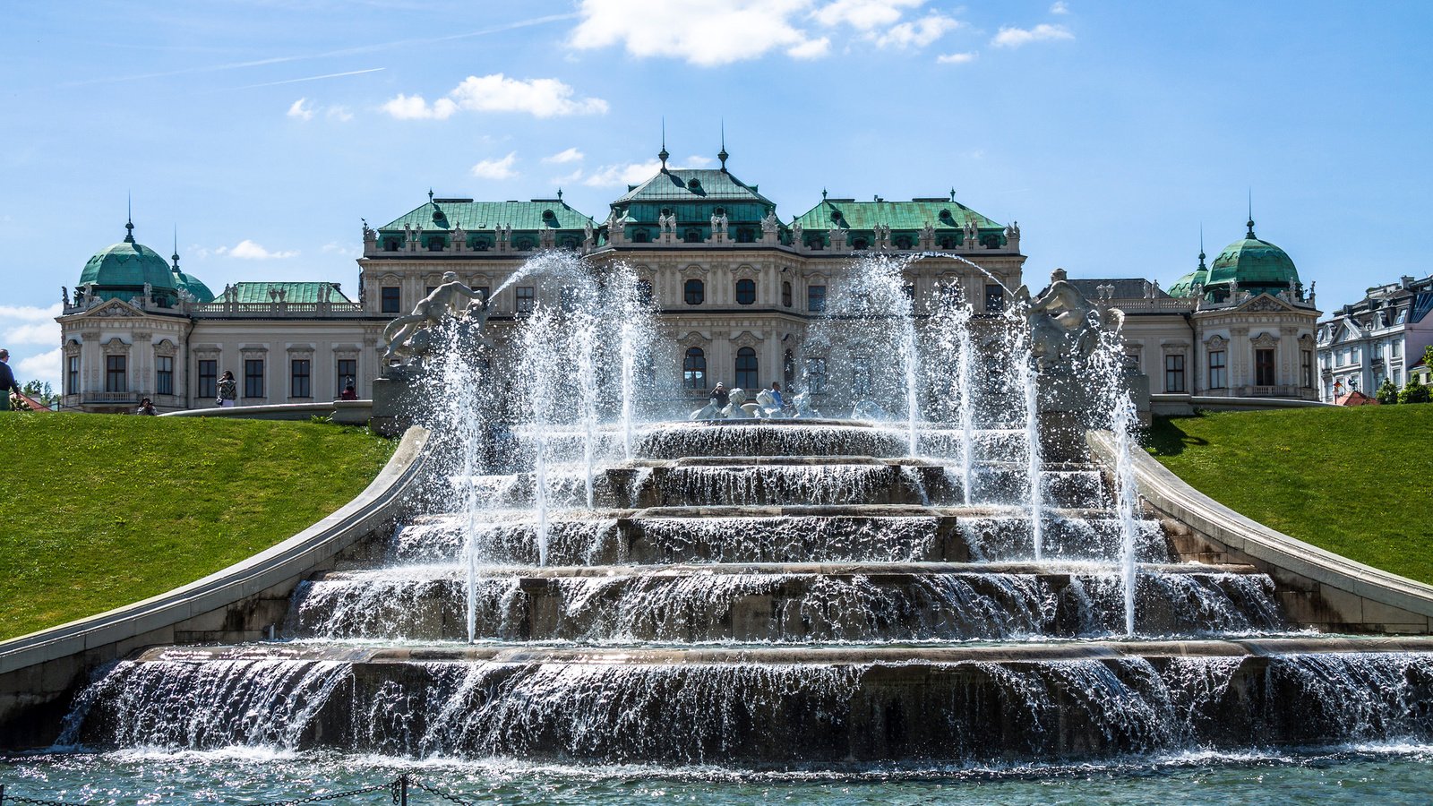 Обои парк, австрия, фонтан, дворец, вена, бельведер, park, austria, fountain, palace, vienna, belvedere разрешение 2048x1310 Загрузить