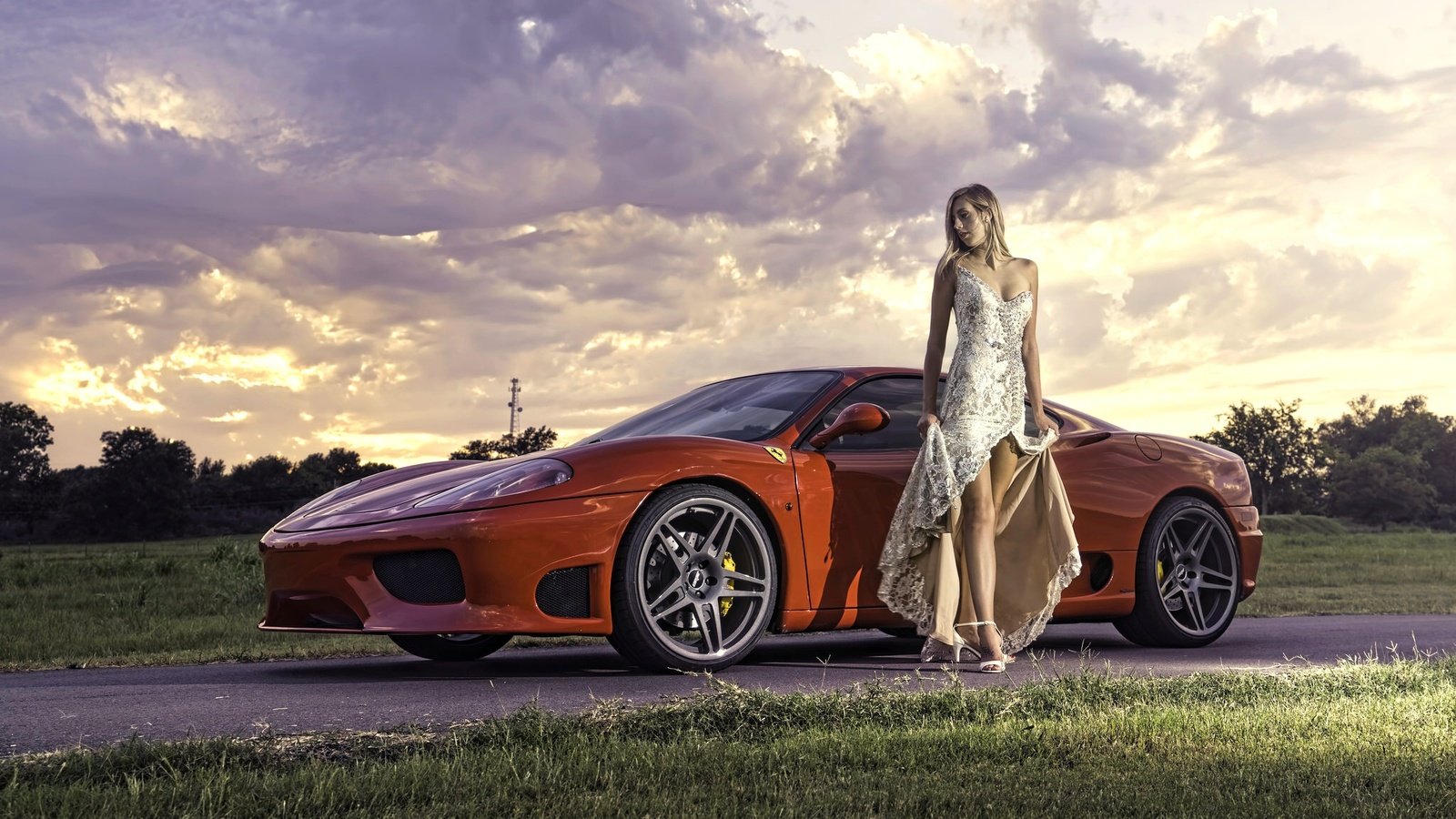 Обои стиль, платье, поза, машина, авто, модель, феррари, callie ann staires, style, dress, pose, machine, auto, model, ferrari разрешение 2048x1366 Загрузить