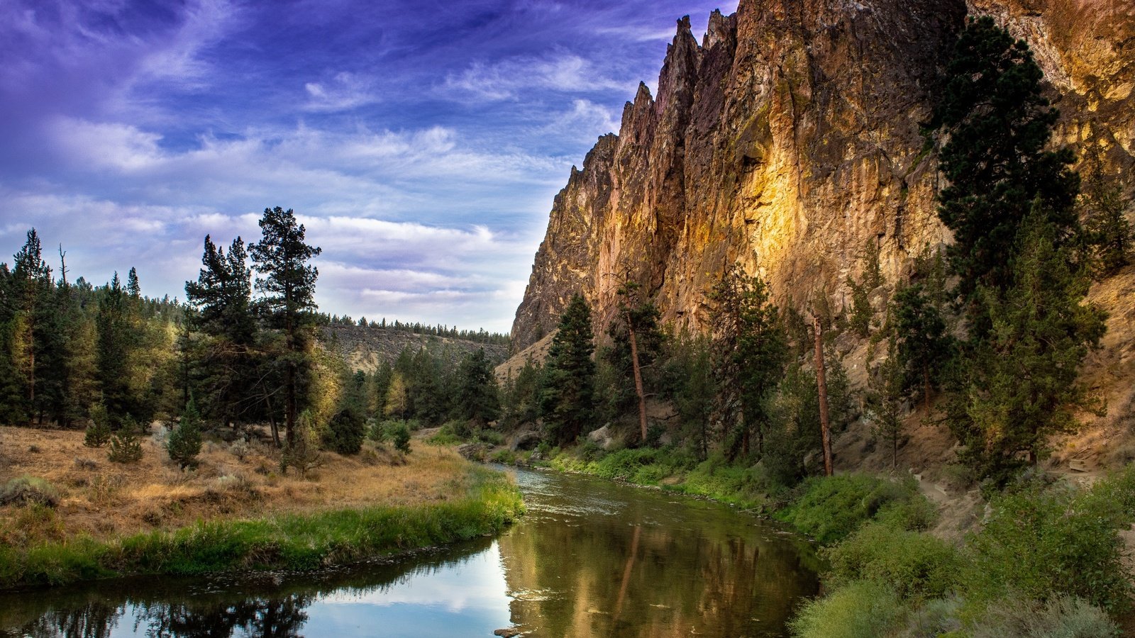 Обои река, природа, пейзаж, скала, сша, орегон, river, nature, landscape, rock, usa, oregon разрешение 3000x1816 Загрузить