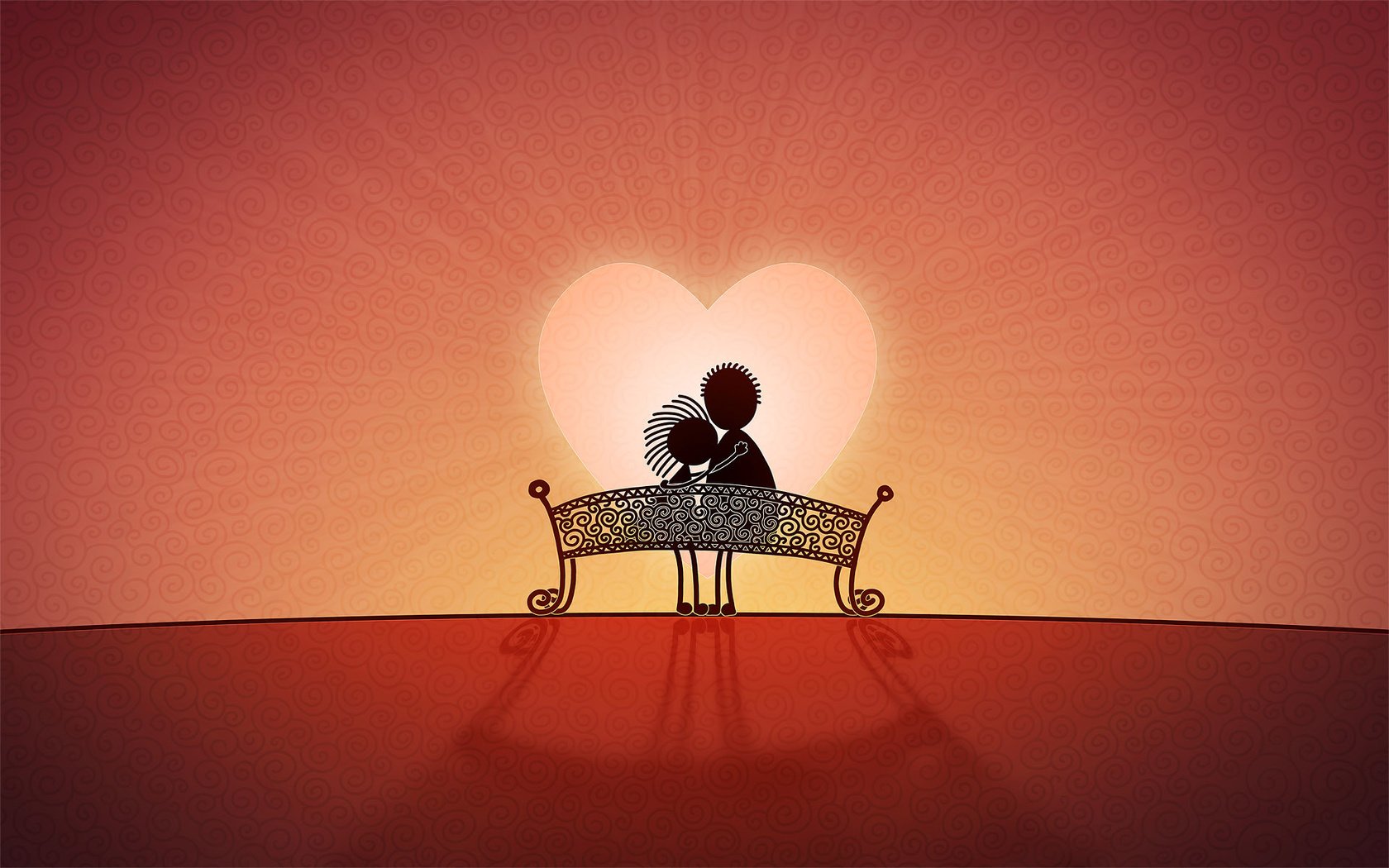 Обои сердце, любовь, скамейка, пара, влюбленная, heart, love, bench, pair разрешение 1920x1200 Загрузить