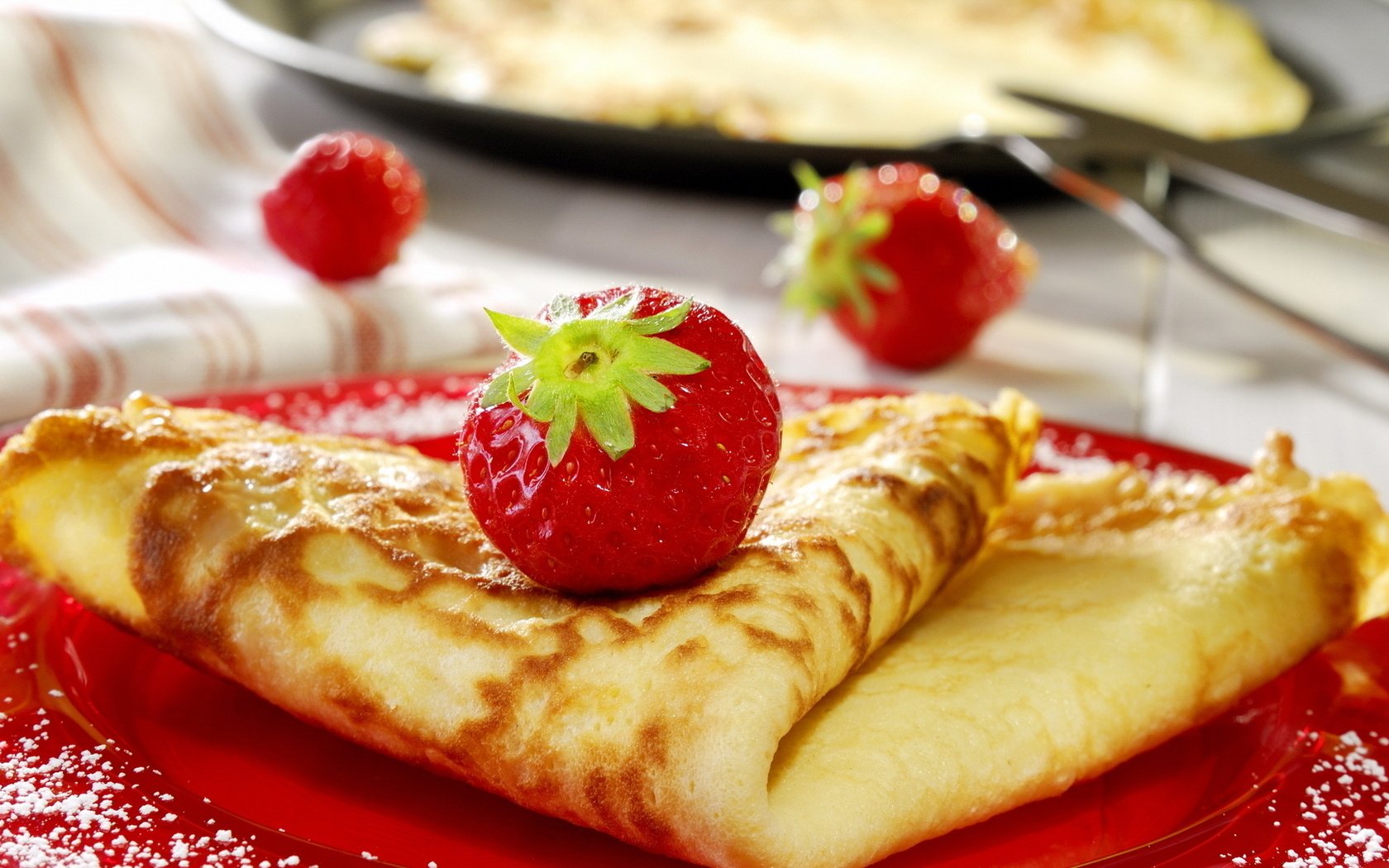 Обои клубника, блинчики, вкусно, вкусняшка, сироп, ням ням, strawberry, pancakes, delicious, yummy, syrup, yum yum разрешение 1920x1080 Загрузить