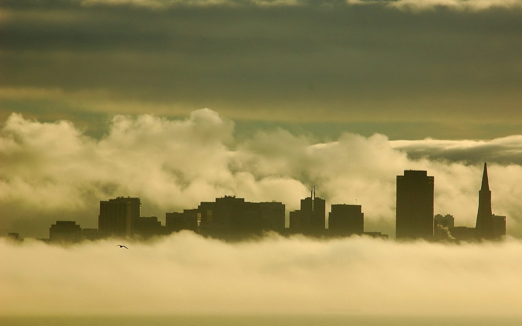 Обои туман, здания, fog, building разрешение 1920x1440 Загрузить