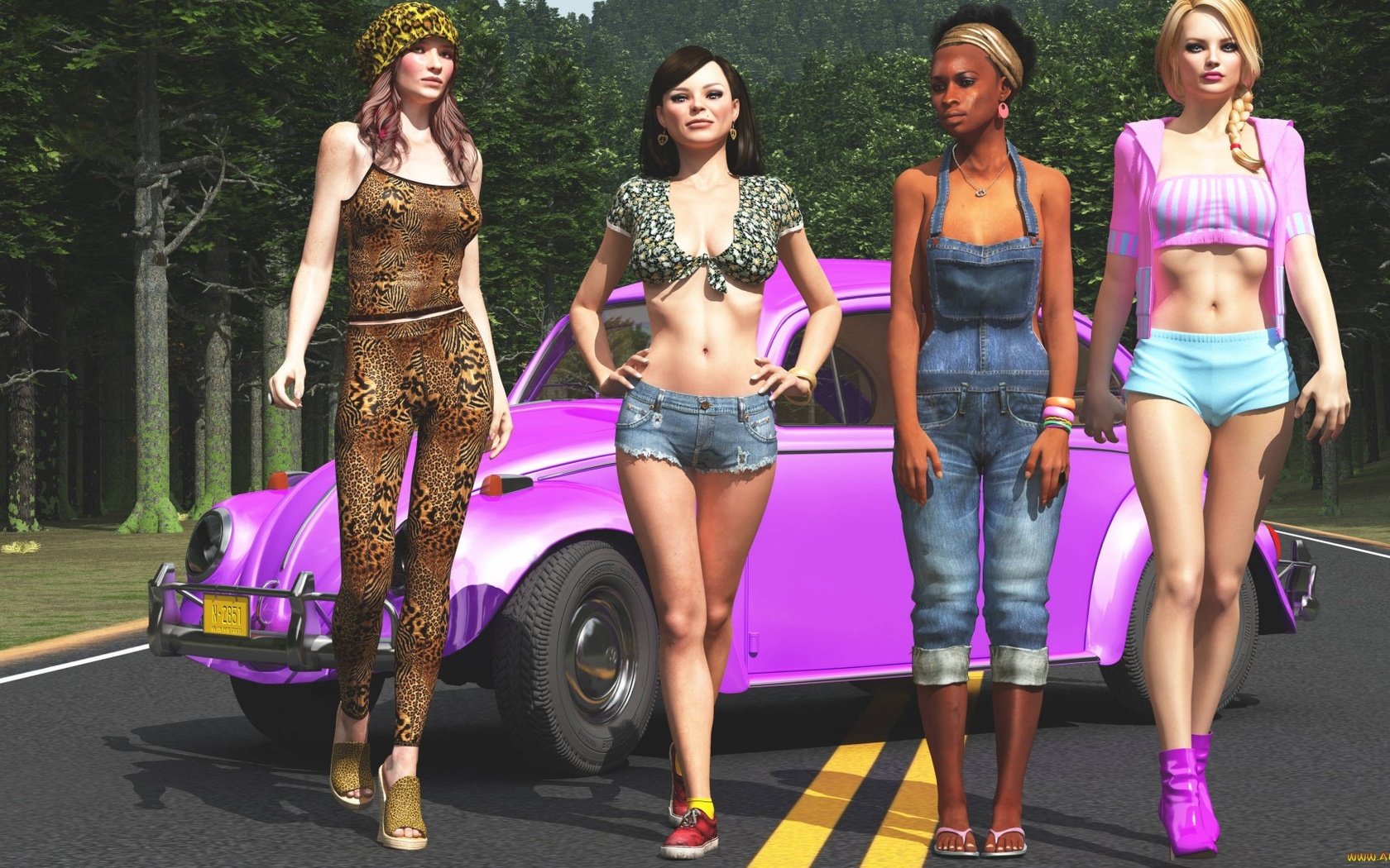 Обои девушки, модели, автомобиль, симс, люди (people), girls, model, car, sims, people (people) разрешение 1920x1080 Загрузить