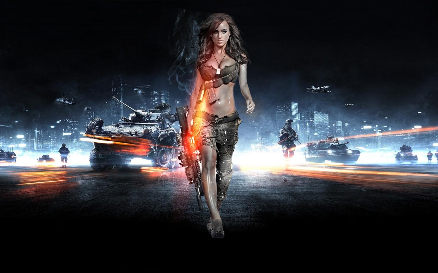 Обои battlefield 3, (девочка)., (girl). разрешение 1920x1080 Загрузить