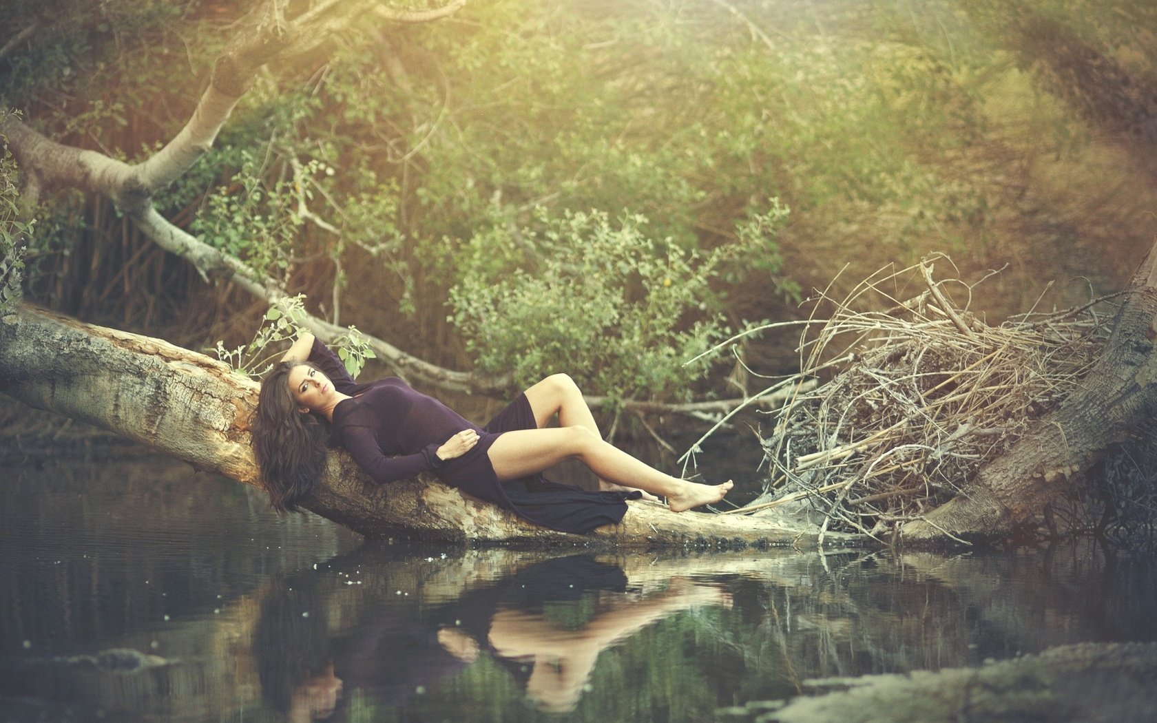 Обои вода, девушка, платье, модель, татьяна альварес, water, girl, dress, model, tatiana alvarez разрешение 2048x1314 Загрузить