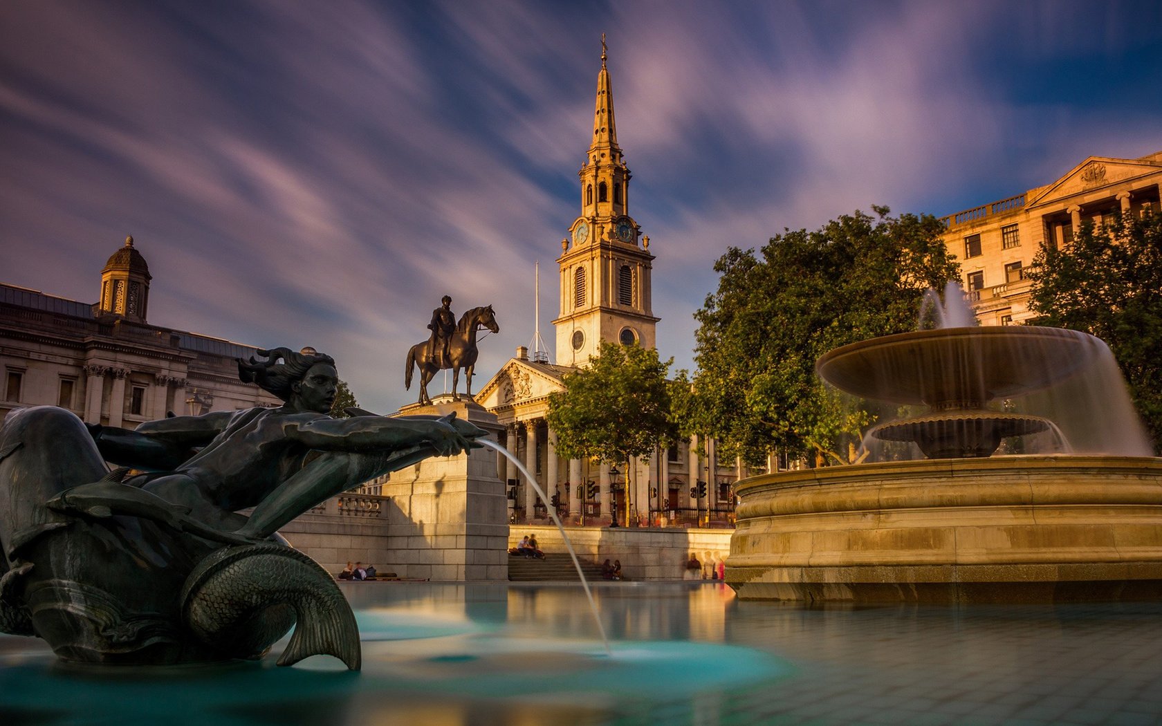 Обои лондон, фонтан, англия, статуя, трафальгарская площадь, london, fountain, england, statue, trafalgar square разрешение 1920x1200 Загрузить