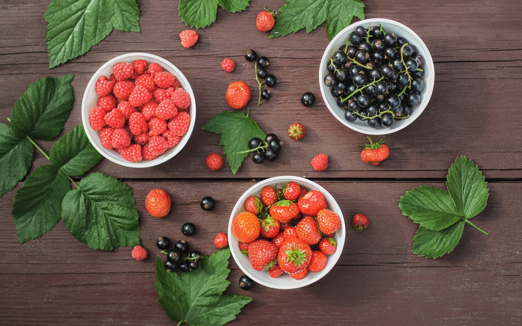 Обои малина, клубника, ягоды, чай, листики, пломбир, смородина, aspberry, raspberry, strawberry, berries, tea, leaves, sundae, currants разрешение 2880x1920 Загрузить