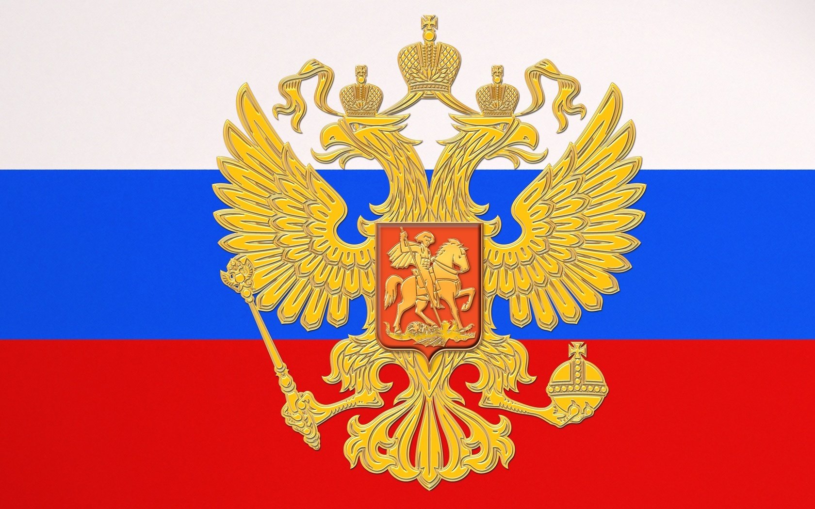 Обои герб, россия, флаг, двуглавый орёл, coat of arms, russia, flag, double-headed eagle разрешение 2560x1600 Загрузить