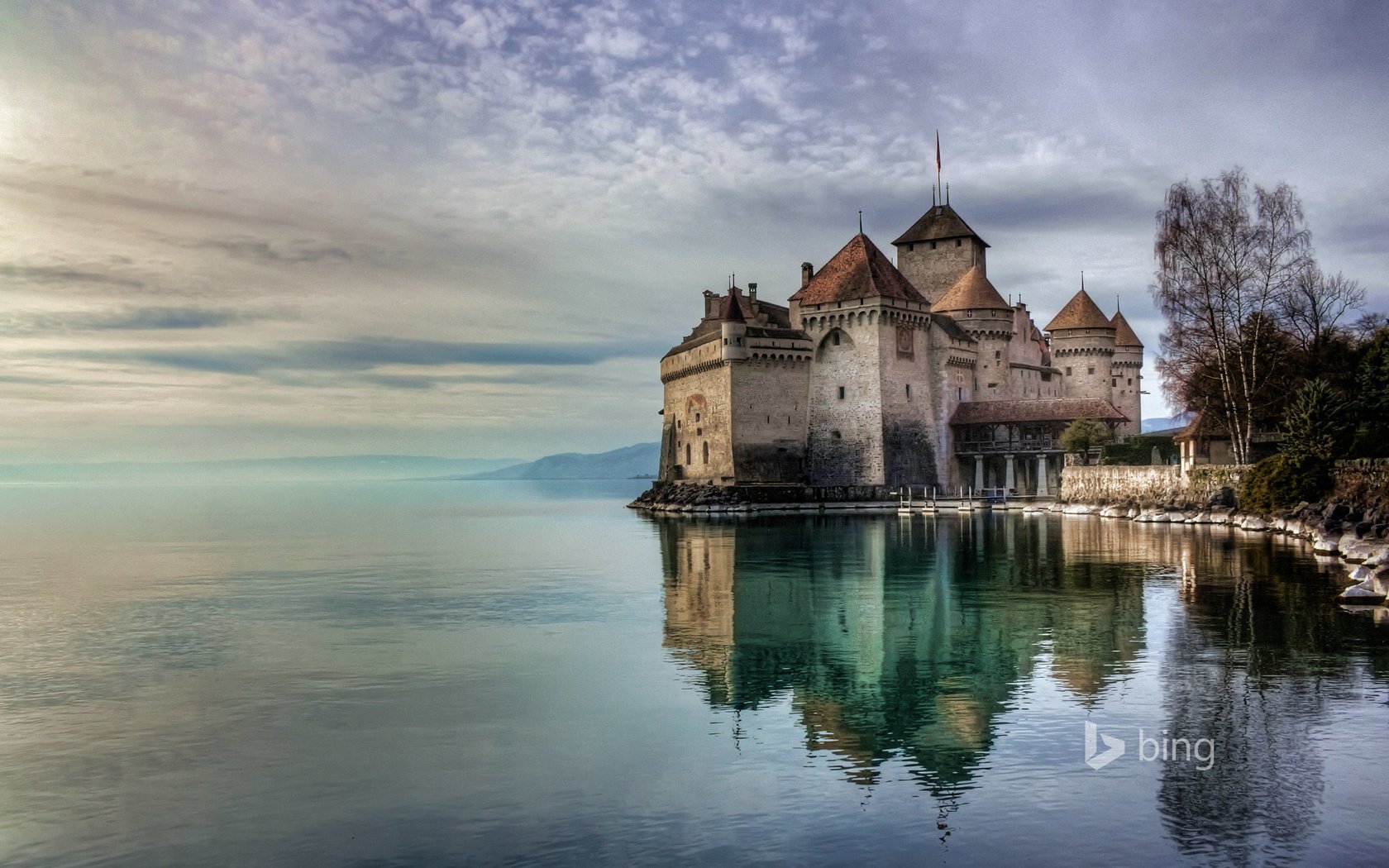 Обои замок, швейцария, архитектура, шильонский замок, bing, castle, switzerland, architecture, chillon castle разрешение 1920x1200 Загрузить