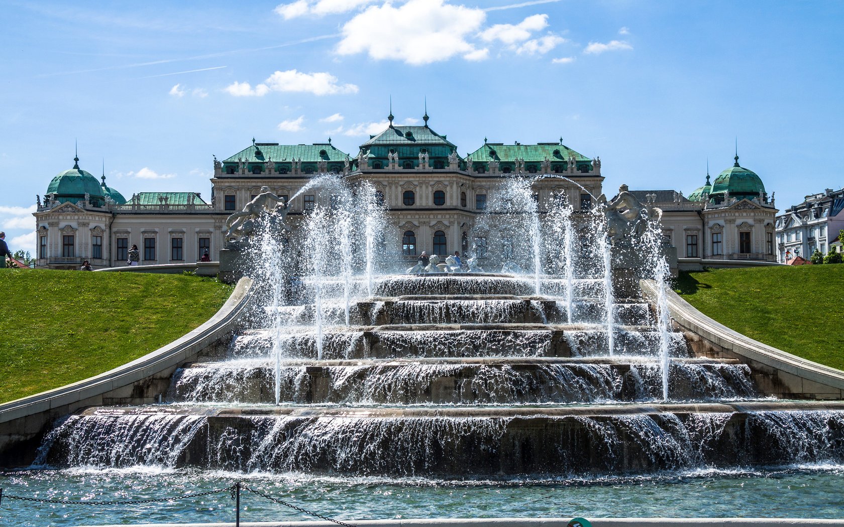 Обои парк, австрия, фонтан, дворец, вена, бельведер, park, austria, fountain, palace, vienna, belvedere разрешение 2048x1310 Загрузить