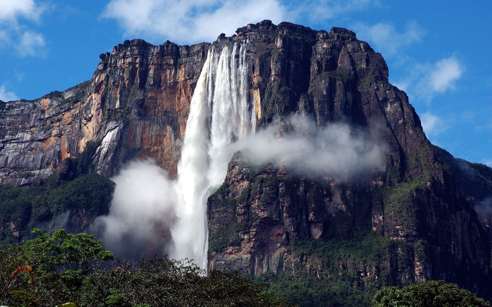 Обои гора, водопад, венесуэла, гайана, водопад анхель, mountain, waterfall, venezuela, guyana, angel falls разрешение 1920x1200 Загрузить