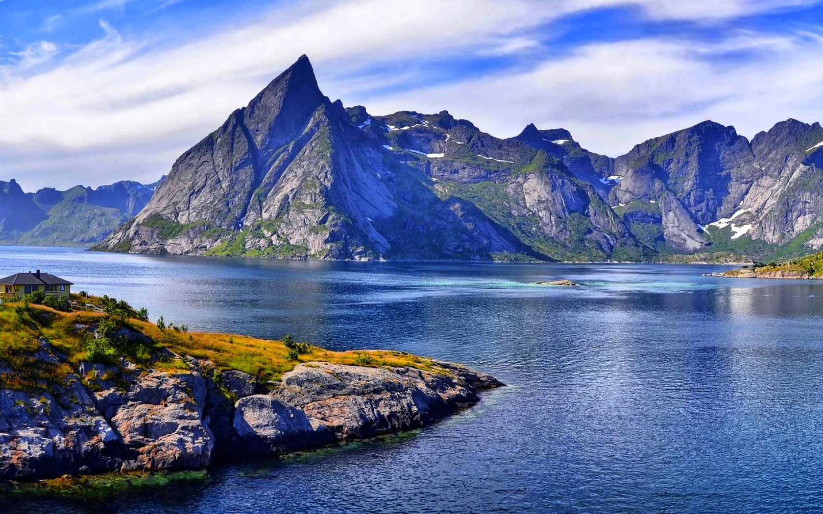 Обои озеро, горы, норвегия, lake, mountains, norway разрешение 3840x2160 Загрузить