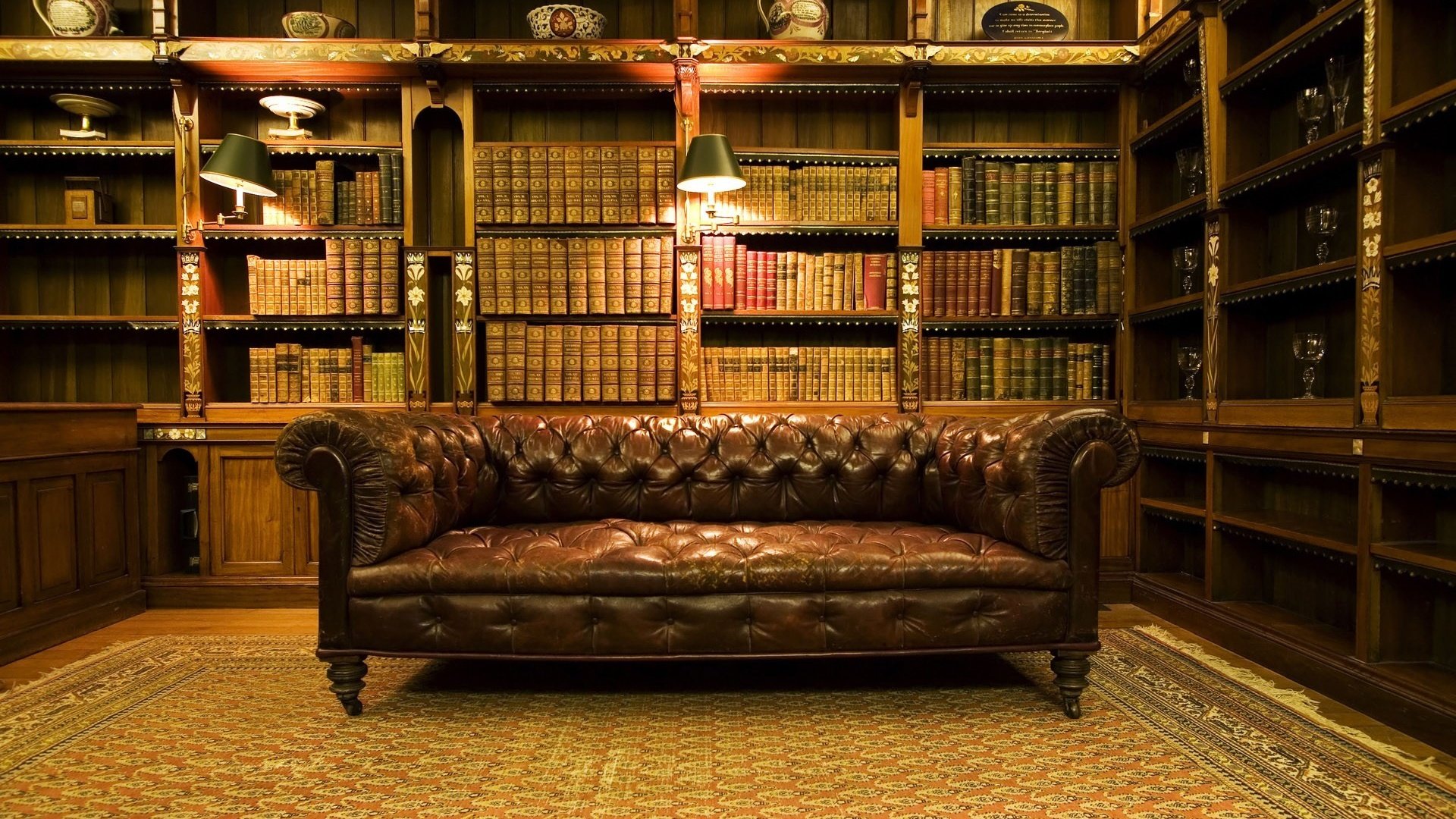 Обои книги, комната, диван, библиотека, books, room, sofa, library разрешение 1920x1200 Загрузить