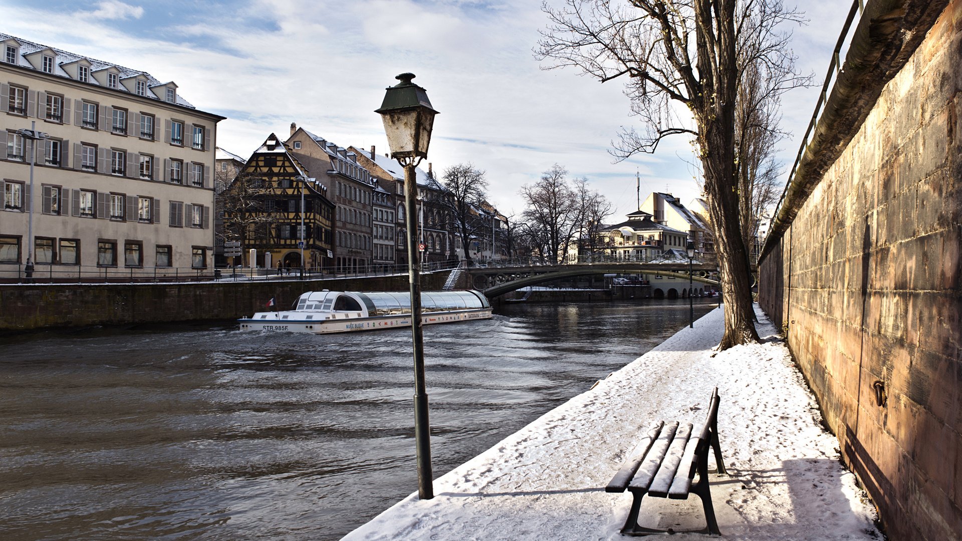 Обои зима, улица, фонарь, скамейка, winter, street, lantern, bench разрешение 2560x1600 Загрузить