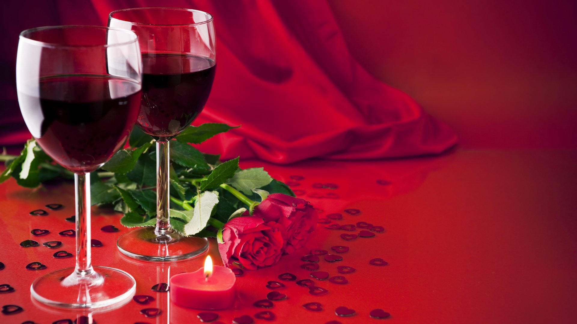 Обои цветы, свечи, розы, красные, вина, flowers, candles, roses, red, wine разрешение 2560x1600 Загрузить