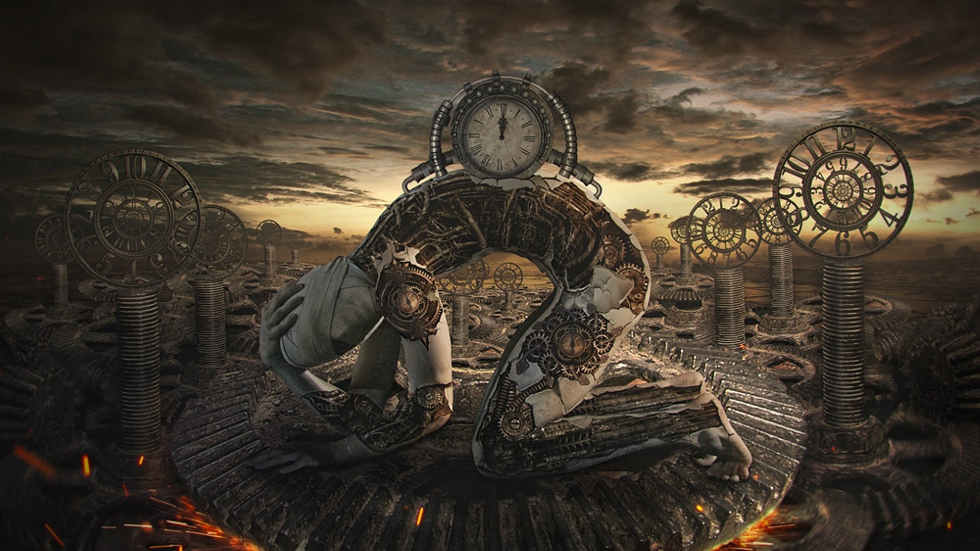 Обои время, gears of time, шестерня, time, gear разрешение 1920x1459 Загрузить