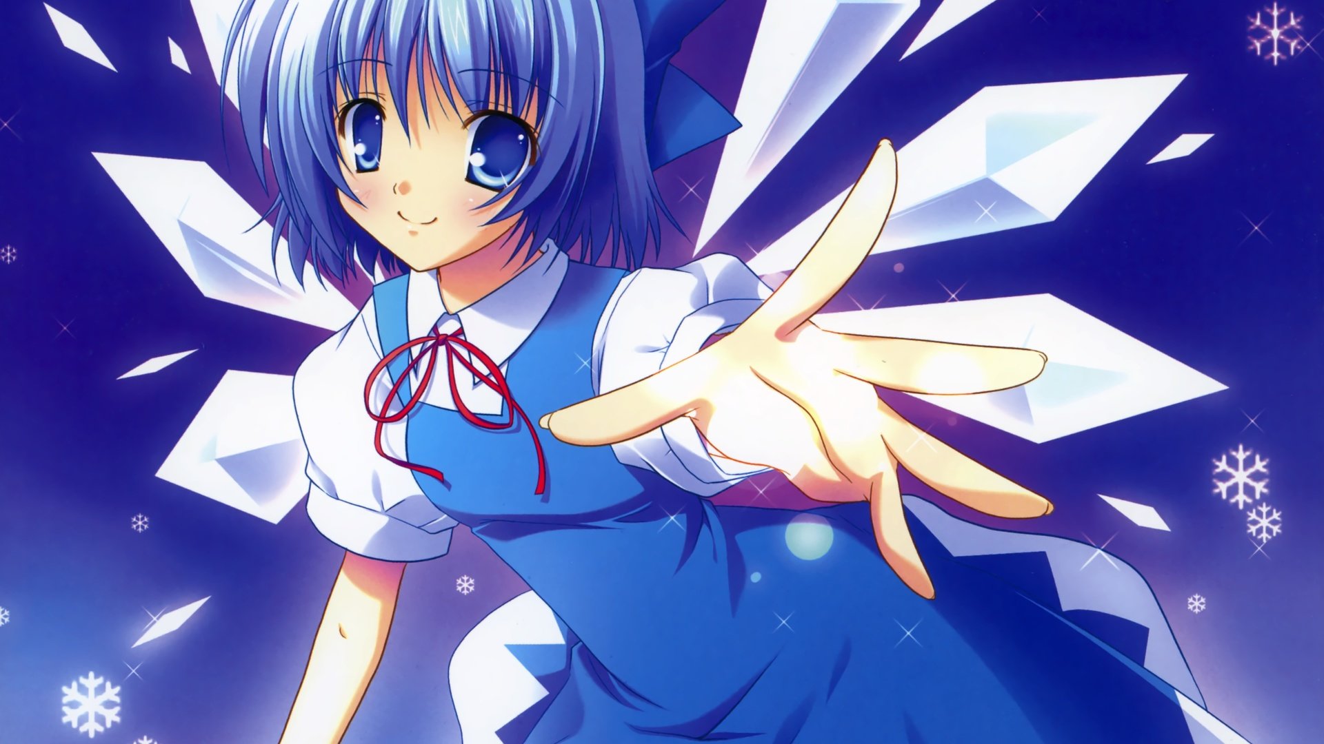 Обои смайл, cirno, голубое платье, аниме девочка, тохо, smile, blue dress, anime girl, touhou разрешение 3272x2856 Загрузить
