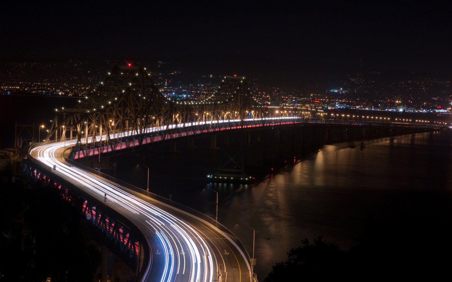 Обои дорога, ночь, река, мост, road, night, river, bridge разрешение 3008x2000 Загрузить