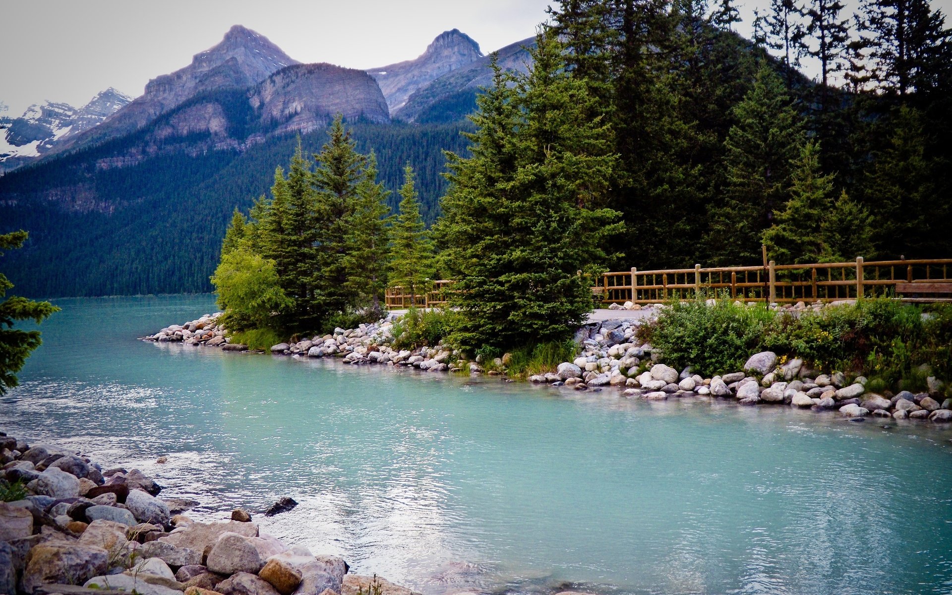 Обои канада, провинция альберта, озеро луиз, canada, alberta, lake louise разрешение 2560x1600 Загрузить