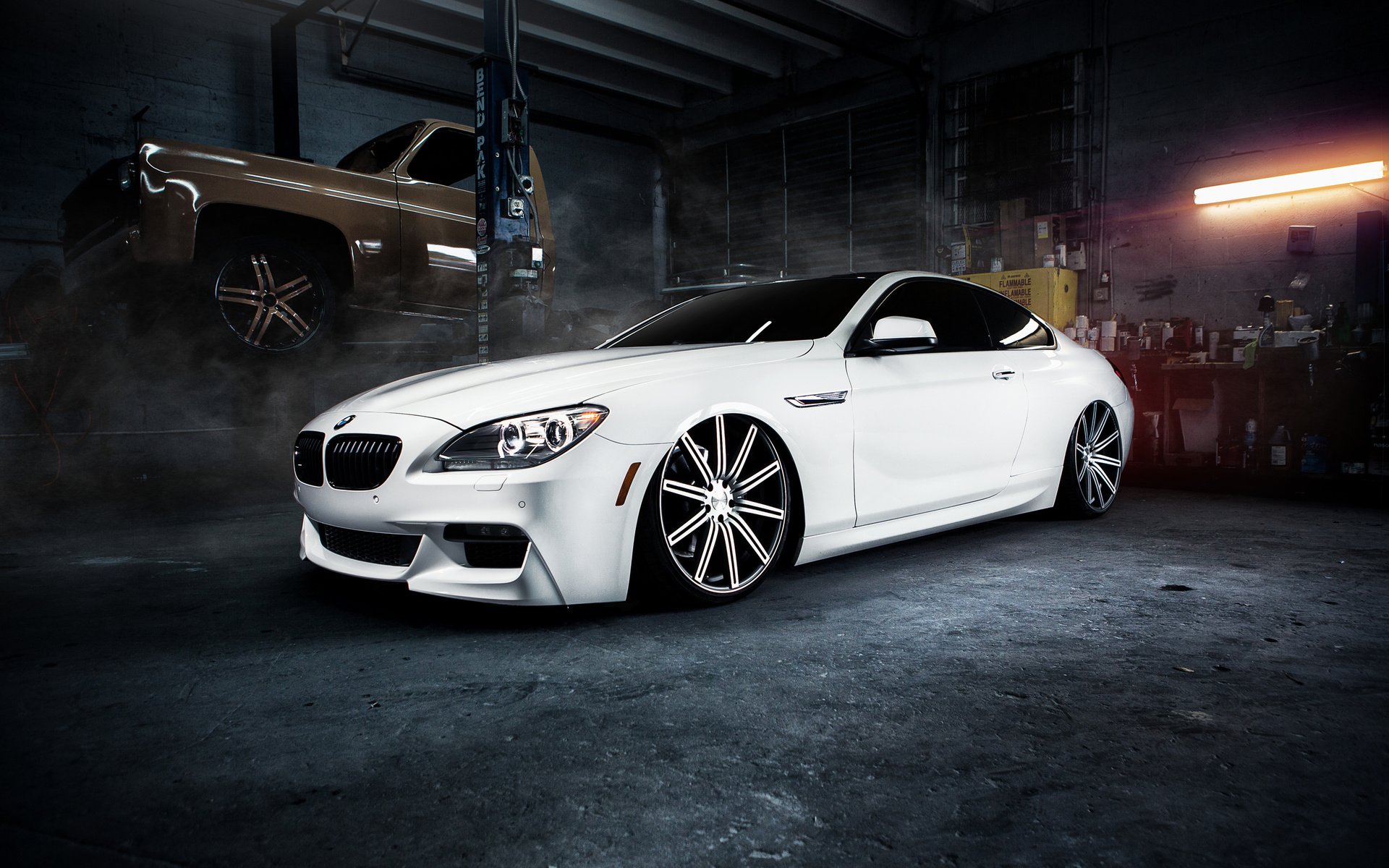 Обои белая, гараж, бмв, м6, white, garage, bmw, m6 разрешение 2560x1600 Загрузить