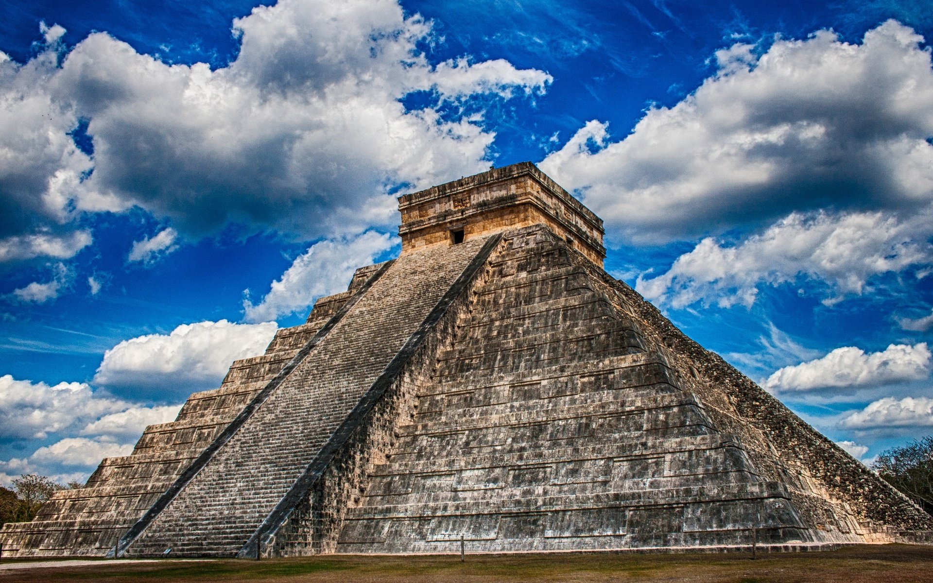 Обои пирамида, майя, hdr, мексика, чичен-ица, юкатан, пирамида кукулькана, цивилизация майя, pyramid, maya, mexico, chichen itza, yucatan разрешение 3713x2227 Загрузить