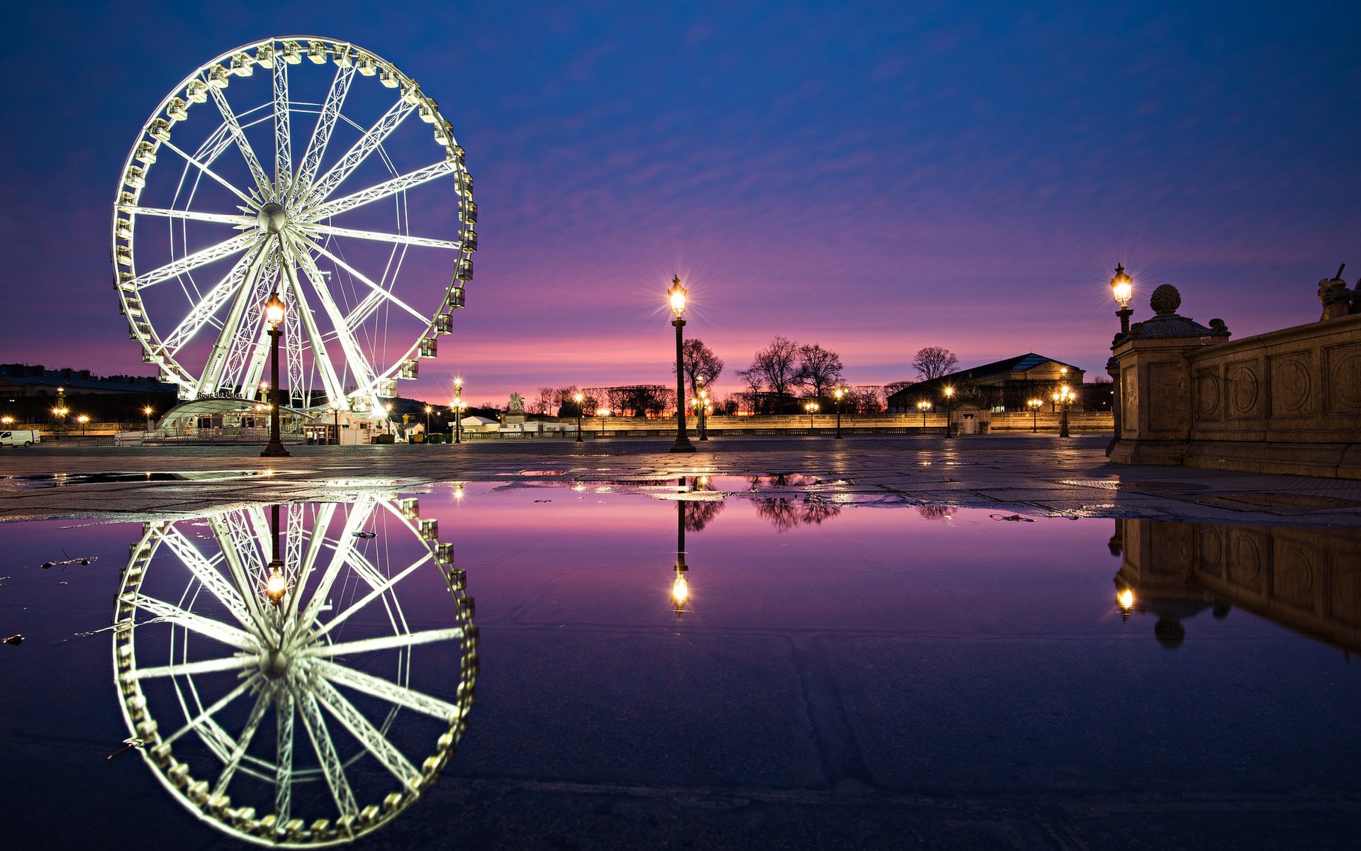 Обои вода, колесо обозрения, город, париж, франция, place de la concorde, fontaine des fleuves, water, ferris wheel, the city, paris, france разрешение 2048x1367 Загрузить