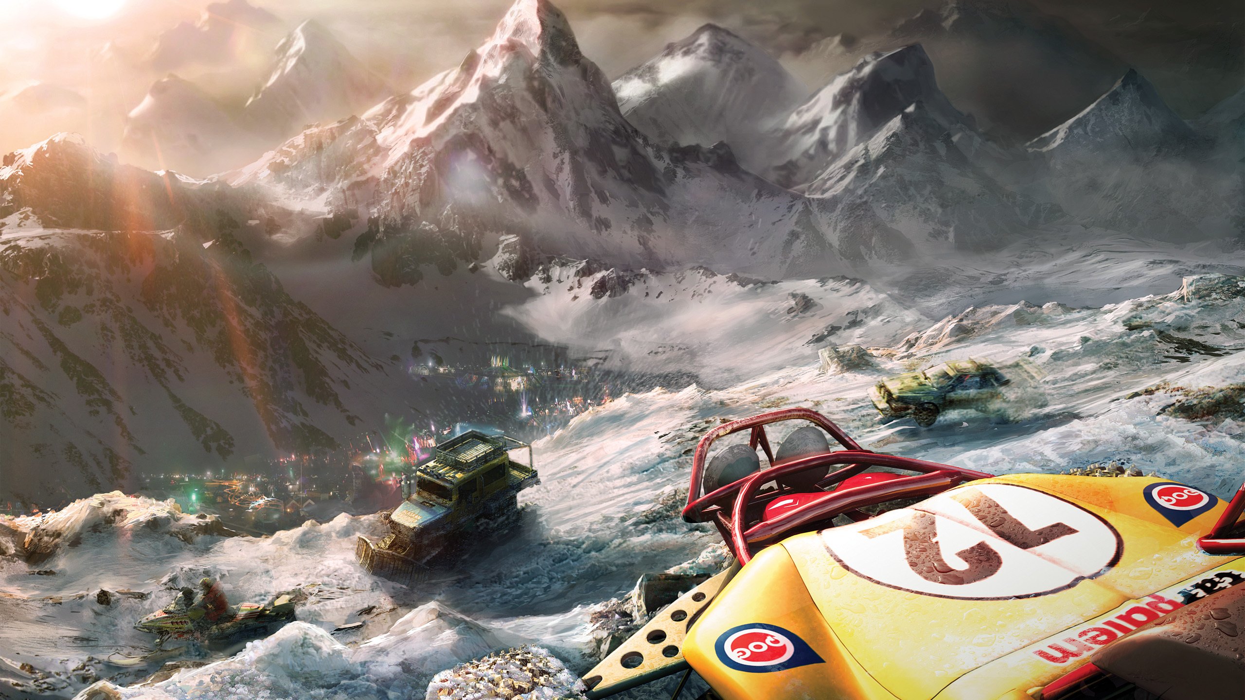 Обои снег, гонки, motorstorm arctic edge, snow, race разрешение 2560x1600 Загрузить