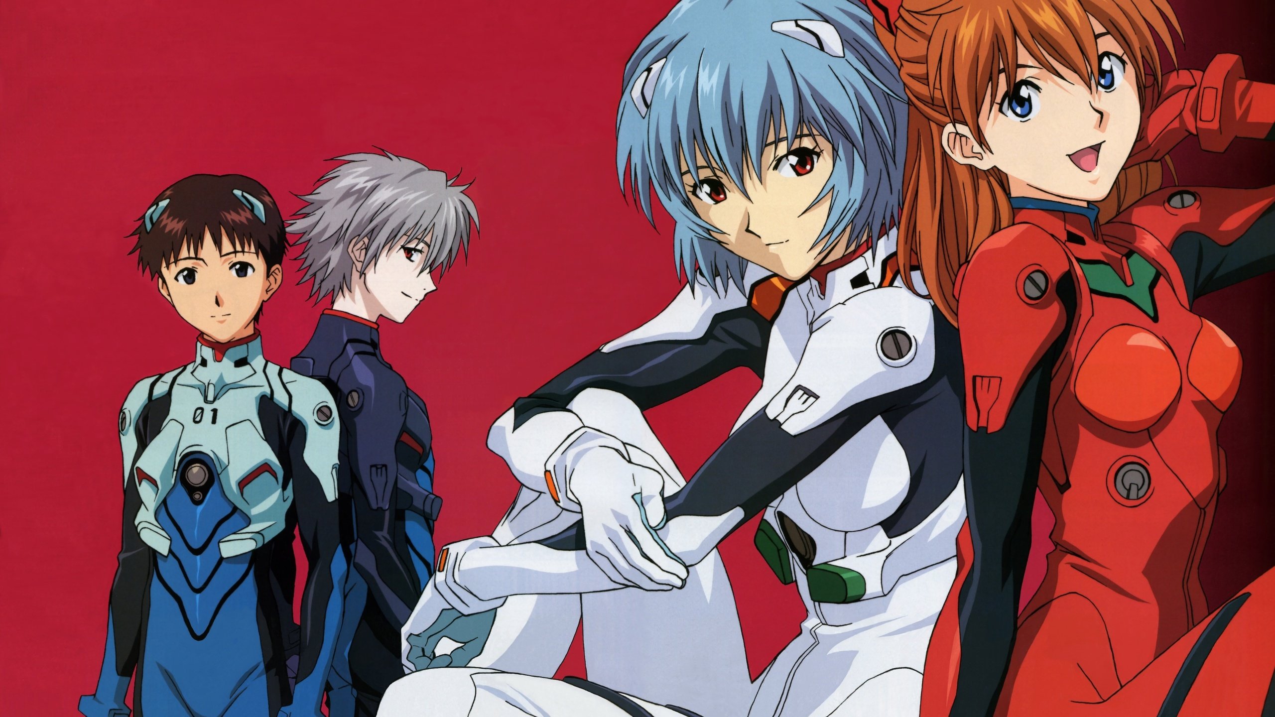 Обои neon genesis evangelion, ayanami rei, красные глаза, голубые волосы, bodysuit, ikari shinji, nagisa kaworu, soryu asuka langley, красные волосы, глаза голубые, red eyes, blue hair, nagisa below usability, red hair, blue eyes разрешение 3529x2515 Загрузить