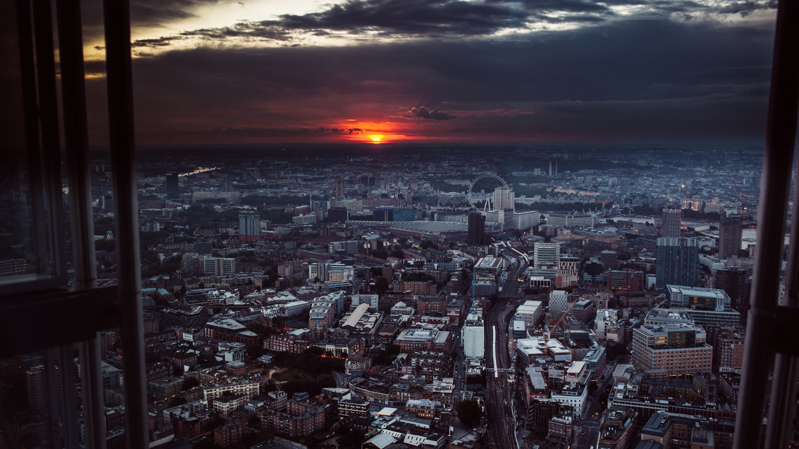 Обои закат, лондон, город, англия, sunset, london, the city, england разрешение 2560x1707 Загрузить