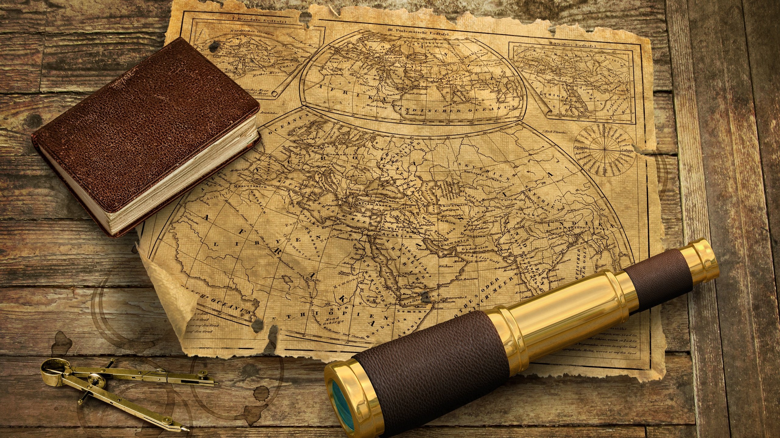 Обои море, винтаж, карта, подзорная труба, блокнот, sea, vintage, map, spyglass, notepad разрешение 4104x2932 Загрузить