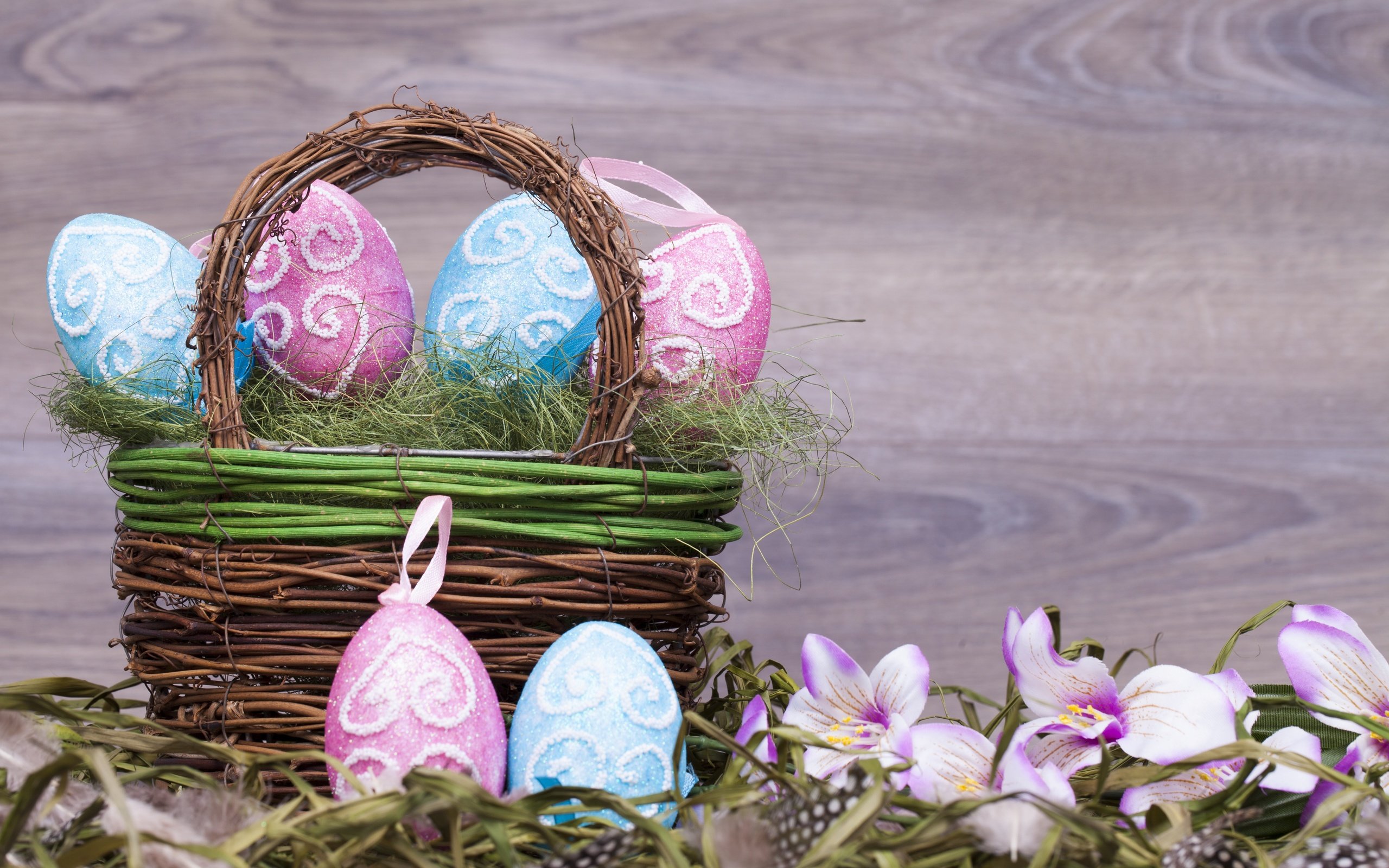 Обои цветы, пасха, корзинка, яйца крашеные, flowers, easter, basket, the painted eggs разрешение 7020x4680 Загрузить