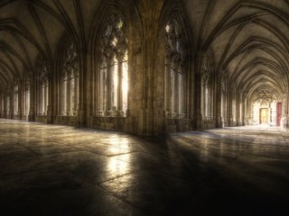 Обои свет, старина, своды, light, old, arches разрешение 2560x1600 Загрузить