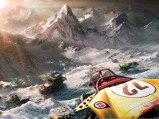 Обои снег, гонки, motorstorm arctic edge, snow, race разрешение 2560x1600 Загрузить