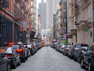 Обои улица, машины, здания, mercer street, soho, new york city, street, machine, building разрешение 1920x1200 Загрузить