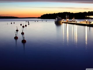 Обои вечер, море, яхта, пристань, катер, the evening, sea, yacht, marina, boat разрешение 1920x1080 Загрузить