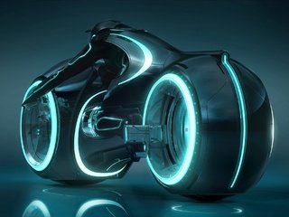 Обои неон, трон наследие, light cycle, neon, tron legacy разрешение 2588x1403 Загрузить